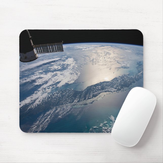 The International Spce Station Above The Atlantic Mouse Mat (With Mouse)