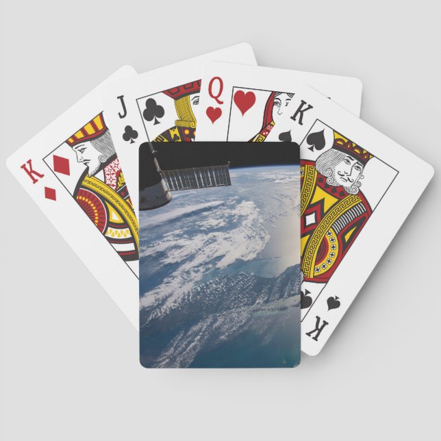 The International Spce Station Above The Atlantic Playing Cards (Back)