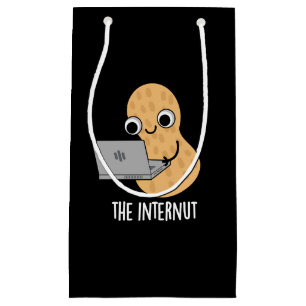 The Internut Funny Internet Peanut Pun Dark BG Small Gift Bag