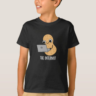 The Internut Funny Internet Peanut Pun Dark BG T-Shirt