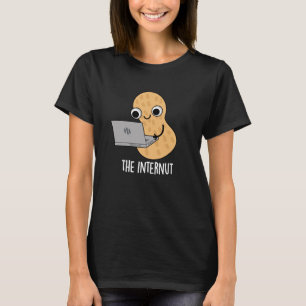 The Internut Funny Internet Peanut Pun Dark BG T-Shirt