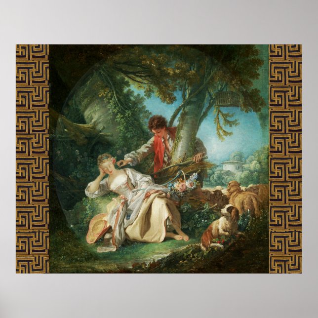 The Interrupted Sleep by François Boucher  Poster (Front)