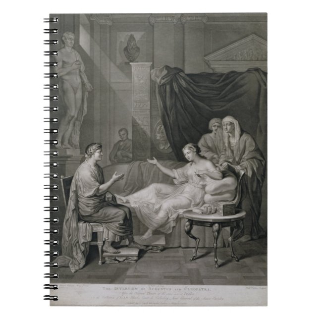 The Interview of Augustus and Cleopatra, engraved Notebook (Front)