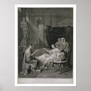 The Interview of Augustus and Cleopatra, engraved Poster