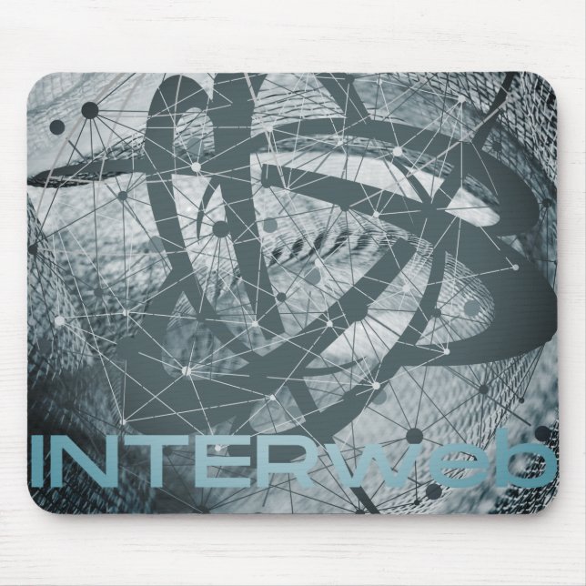 The INTERweb - a congregation of nodes Mouse Mat (Front)