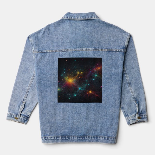 The Intricate Beauty of Complex Systems Denim Jacket (Back)