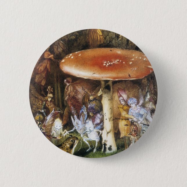 The Intruders Button by John Aster Fitzgerald (Front)