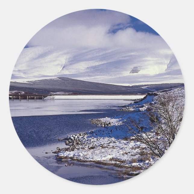 The Inverness to Ullapool, called the Dirrie More, Classic Round Sticker (Front)