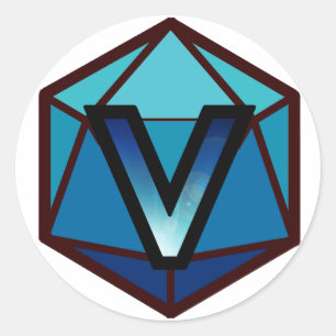 The INVICTUS Stream "BLUE TEAM" Logo Classic Round Sticker