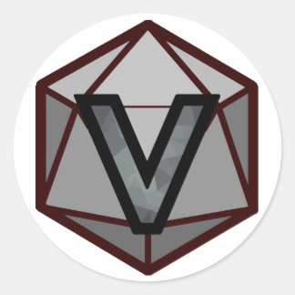 The INVICTUS Stream "GREY TEAM" Logo Classic Round Sticker