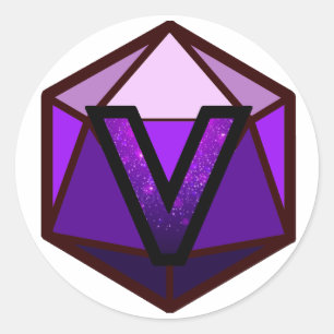 The INVICTUS Stream "PURPLE TEAM" Logo Classic Round Sticker