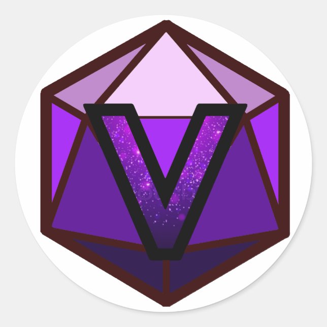 The INVICTUS Stream "PURPLE TEAM" Logo Classic Round Sticker (Front)