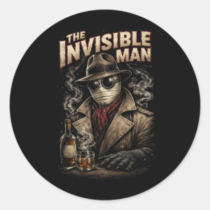 The Invisible Man Classic Round Sticker