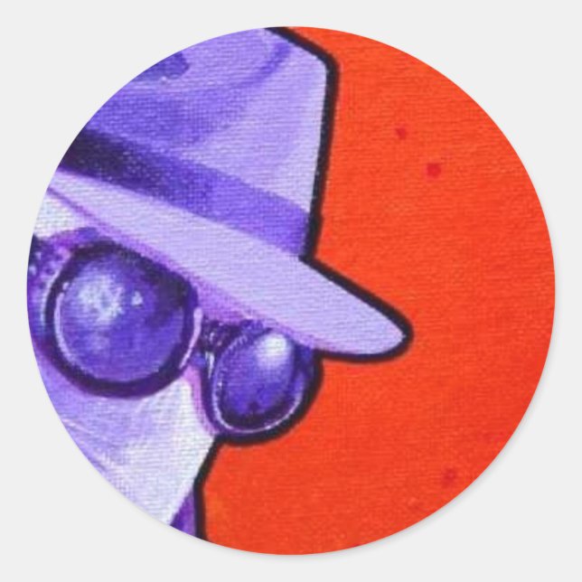 "the Invisible Man" Classic Round Sticker (Front)