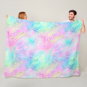 The Iridescent Leopard Series Design 10 Fleece Blanket