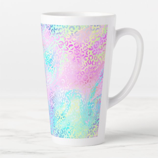 The Iridescent Leopard Series Design 10 Latte Mug (Right)