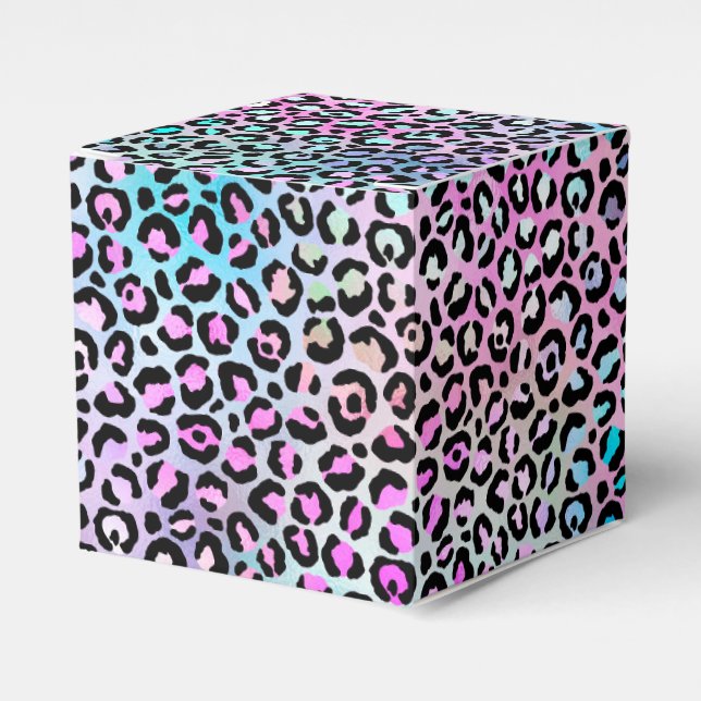The Iridescent Leopard Series Design 12 Favour Box (Front Side)