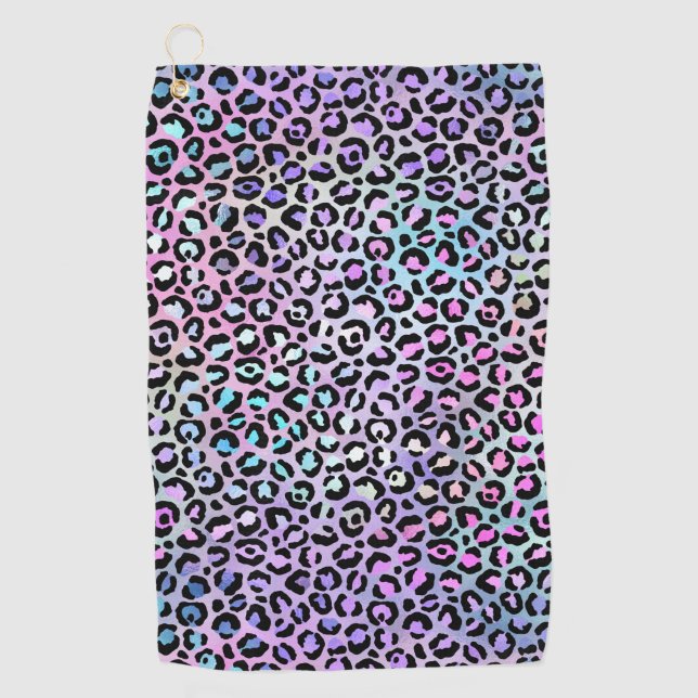 The Iridescent Leopard Series Design 12 Golf Towel (Front)