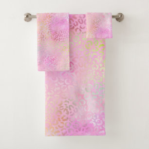 The Iridescent Leopard Series Design 1 Bath Towel Set