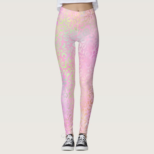 The Iridescent Leopard Series Design 1 Leggings (Front)