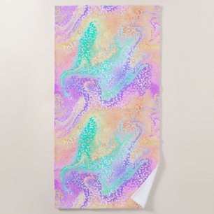 The Iridescent Leopard Series Design 3 Beach Towel