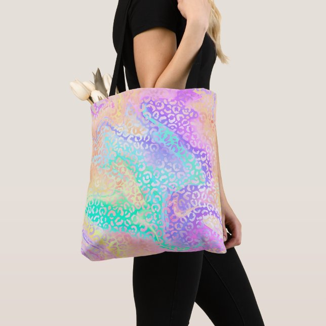 The Iridescent Leopard Series Design 3 Tote Bag (Close Up)