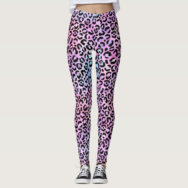 The Iridescent Leopard Series Design 4 Leggings (Front)