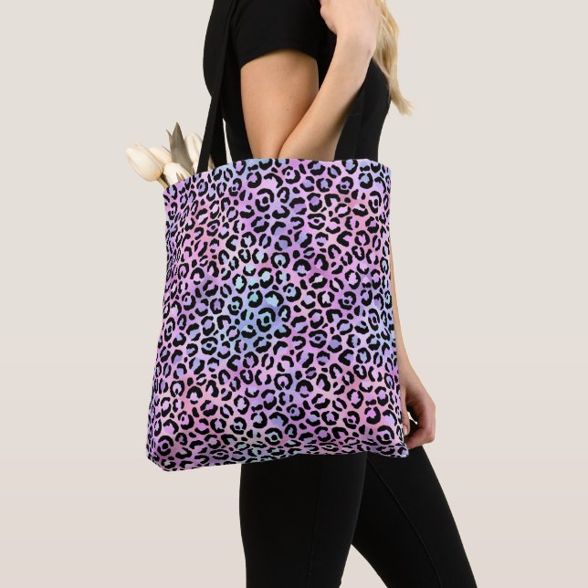 The Iridescent Leopard Series Design 4 Tote Bag (Close Up)