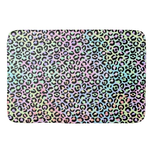 The Iridescent Leopard Series Design 5 Bath Mat (Front)