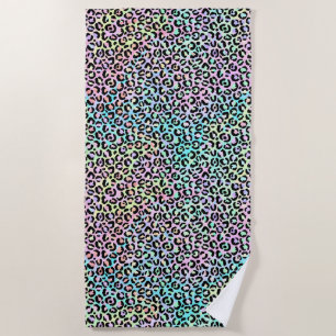 The Iridescent Leopard Series Design 5 Beach Towel