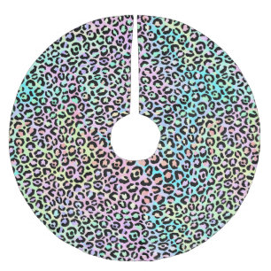 The Iridescent Leopard Series Design 5 Brushed Polyester Tree Skirt