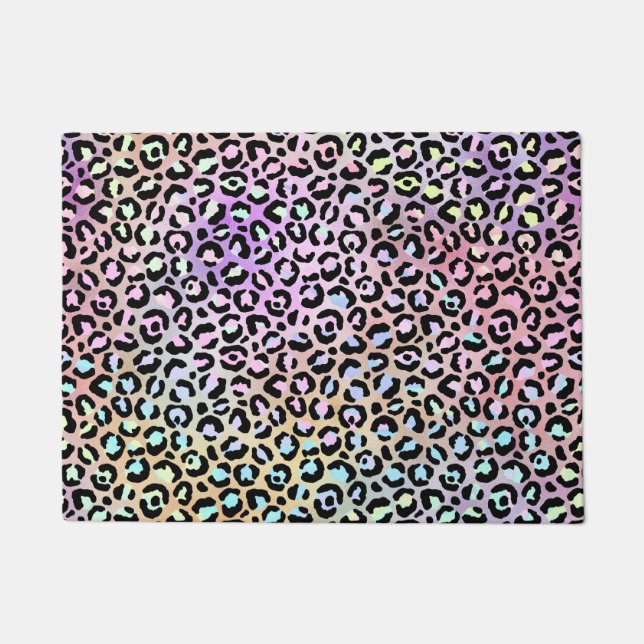 The Iridescent Leopard Series Design 6 Doormat (Front)