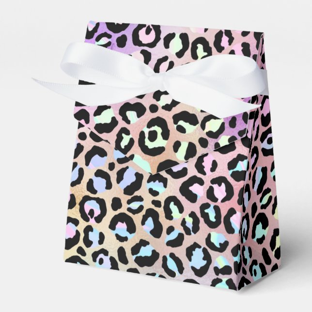 The Iridescent Leopard Series Design 6 Favour Box (Front Side)