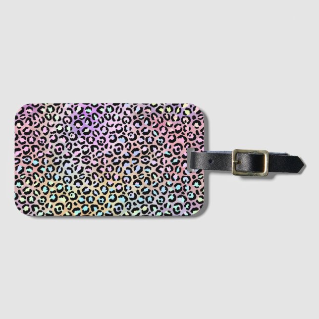 The Iridescent Leopard Series Design 6 Luggage Tag (Front Horizontal)