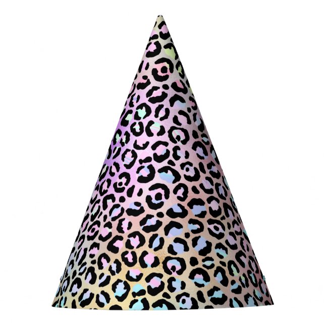 The Iridescent Leopard Series Design 6 Party Hat (Front)