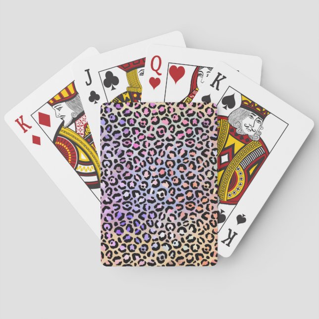The Iridescent Leopard Series Design 7 Playing Cards (Back)