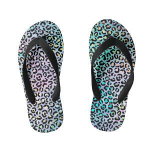 The Iridescent Leopard Series Design 8 Kid's Flip Flops
