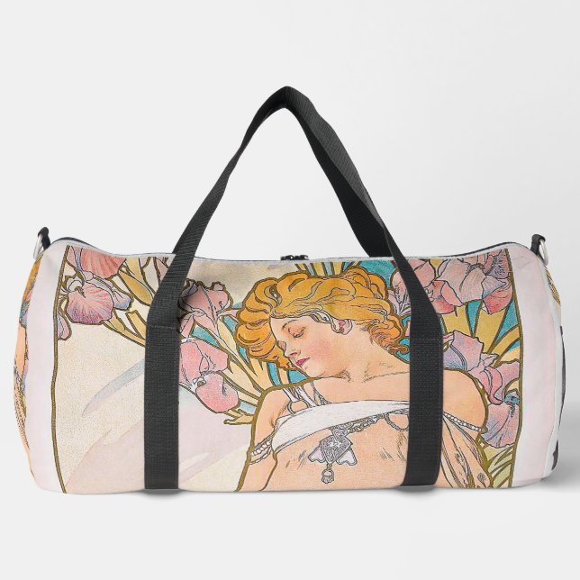 The Iris (1897) by Alphonse Mucha  Duffle Bag (Front)