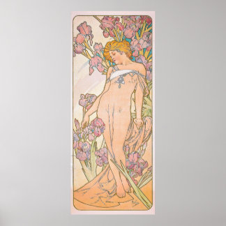 The Iris (1897) by Alphonse Mucha Poster