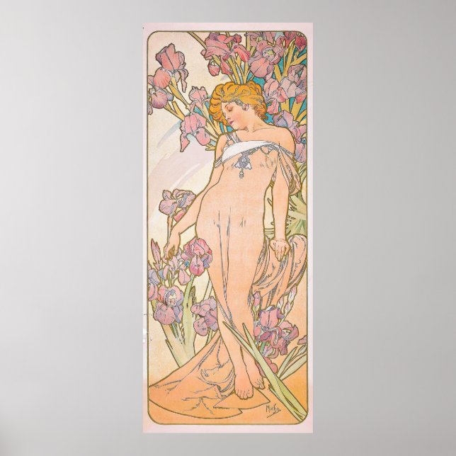 The Iris (1897) by Alphonse Mucha  Poster (Front)
