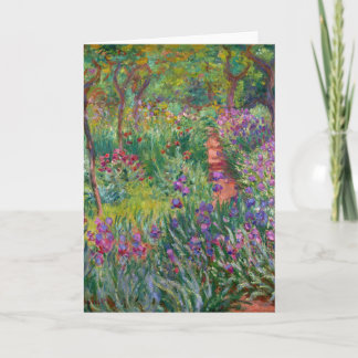 The Iris Garden At Giverny By Claude Monet Card