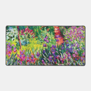 The Iris Garden at Giverny by Claude Monet Desk Mat