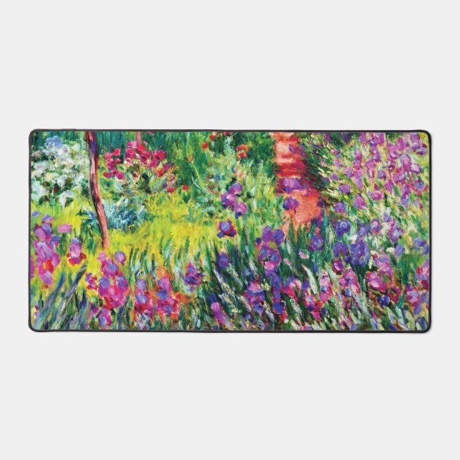 The Iris Garden at Giverny by Claude Monet Desk Mat (Front)