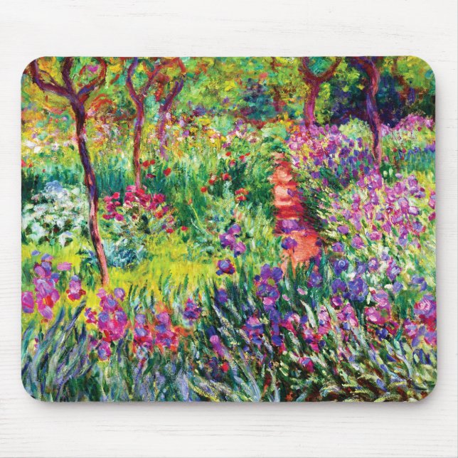 The Iris Garden at Giverny by Claude Monet Mouse Mat (Front)