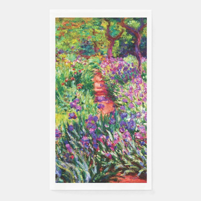 The Iris Garden at Giverny by Claude Monet   Napkin (Front)