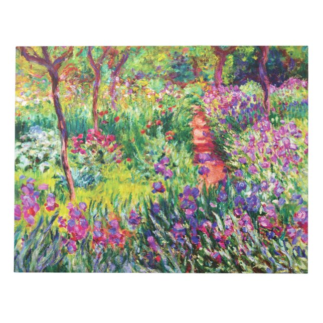 The Iris Garden at Giverny by Claude Monet Notepad (Front)