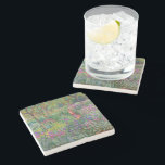 The Iris Garden At Giverny By Claude Monet  Stone Coaster<br><div class="desc">The Iris Garden at Giverny painted by Claude Monet. Circa 1900.

This image is in the public domain.</div>