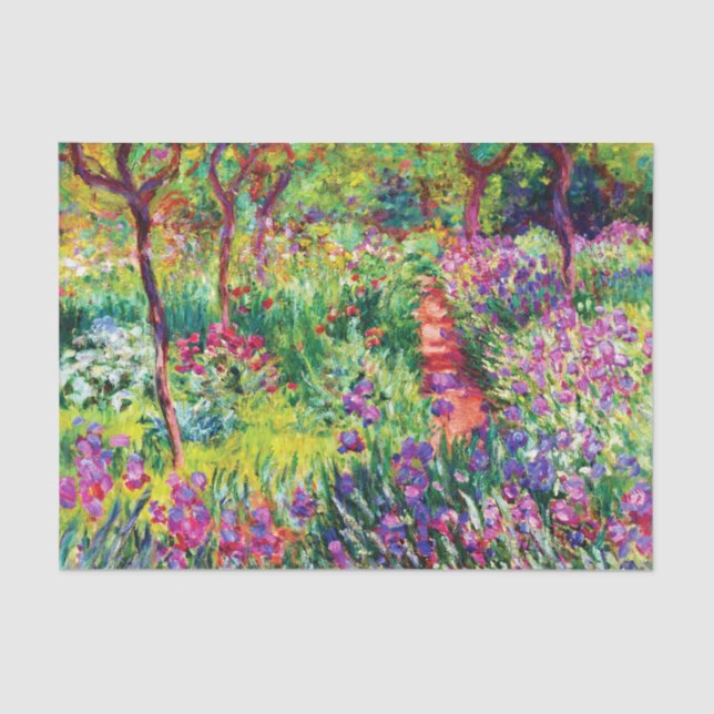 The Iris Garden at Giverny by Claude Monet    Tissue Paper (Front)