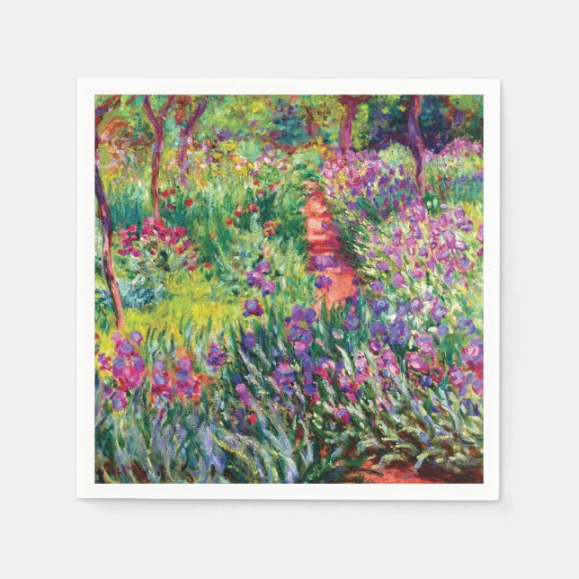The Iris Garden by Claude Monet    Napkin (Front)