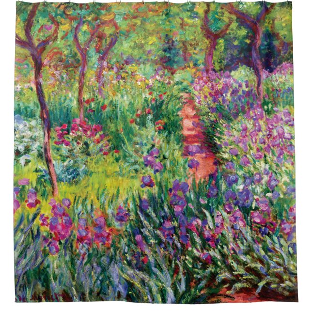 The Iris Garden by Claude Monet Shower Curtain (Front)